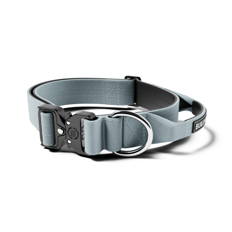 4cm Combat® Collar | With Handle & Rated Clip - Metal Grey