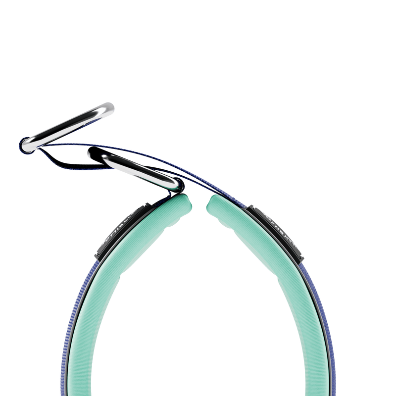 4cm Slip on Collar | Foam Padded - Blue x Turquoise