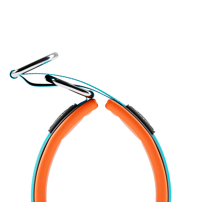 5cm Slip on Collar | Foam Padded - Light Blue x Orange
