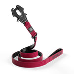 1.4m Swivel Combat Lead | Neoprene Lined, Secure Rated Clip with Soft Handle - Burgundy