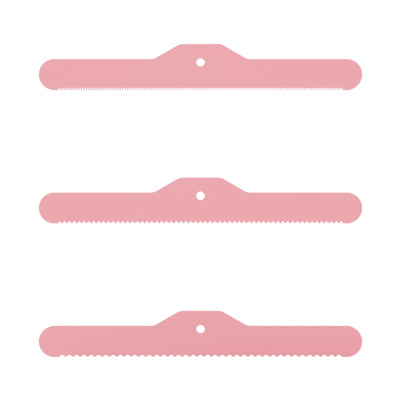 BullyBilows 3-Piece Spare Deshedding Blade Set - Pink