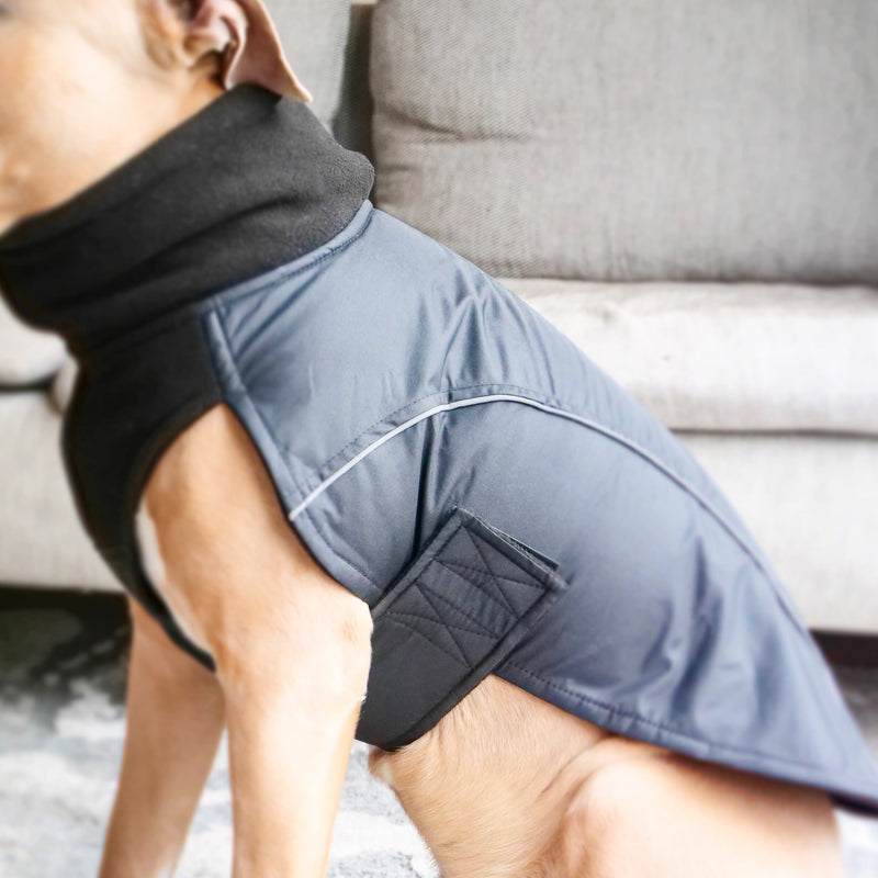 Dog Coat With Zip - Shower Proof - Black