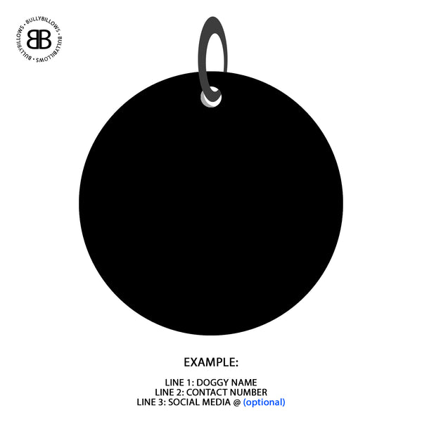 Dog ID Tag - Black (With Gift Box)