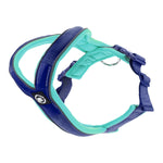 Slip on Padded Comfort Harness | Non Restrictive & Reflective - Blue & Turquoise