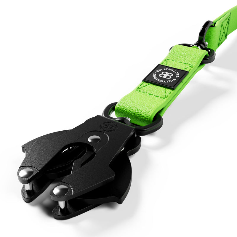 1.4m Lighter Swivel Billowthane Combat Lead | Anti-Tangle & Secure Clip | Waterproof | Neon Green