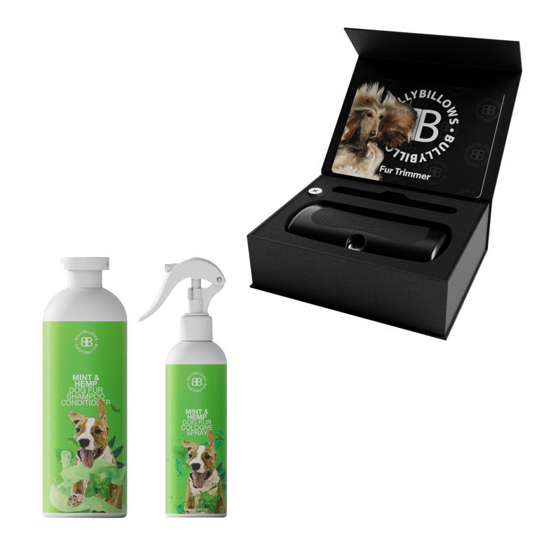 Grooming Spa Bundle - Deshedding Comb &amp; Mint Hemp Shampoo