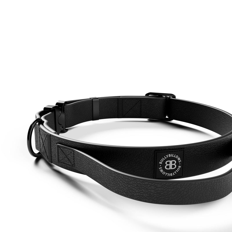 2.5cm Billowthane® Combat® Collar - With Handle, Waterproof & Rated Clip - Black