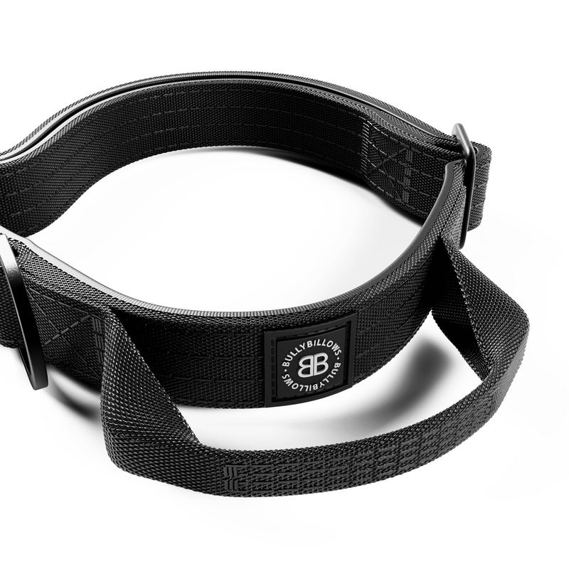 2.5cm Lighter Combat® Collar | Handle & Rated Clip - Black x Black