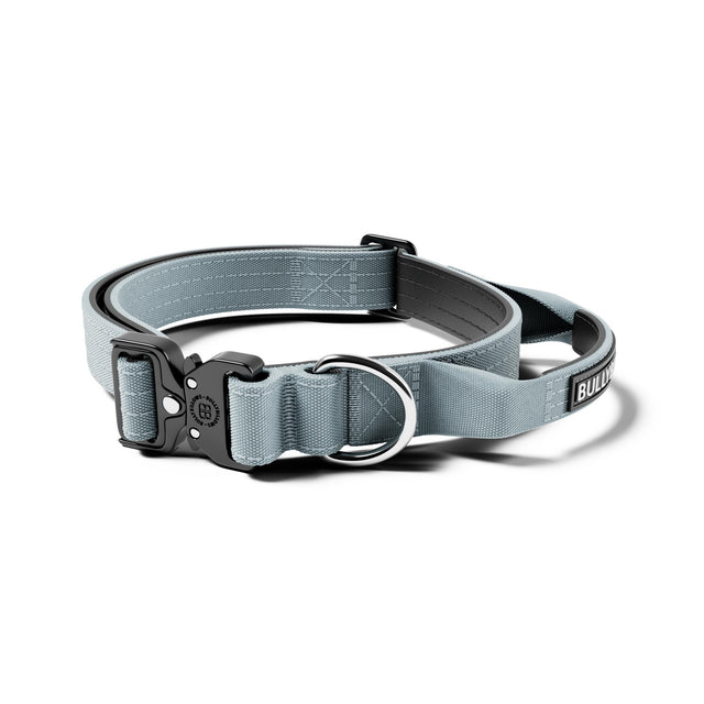 2.5cm Combat® Collar | With Handle & Secure Clip - Metal Grey