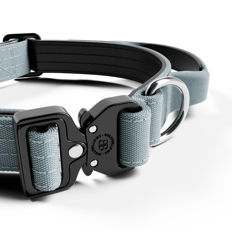 2.5cm Combat® Collar | With Handle & Rated Clip - Metal Grey