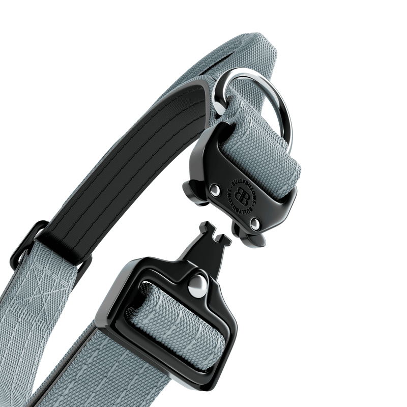 2.5cm Combat® Collar | With Handle & Rated Clip - Metal Grey