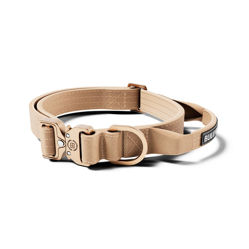 2.5cm Lighter Combat® Collar | Handle & Rated Clip - Tan x Tan