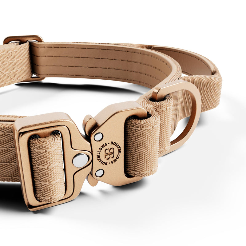 2.5cm Lighter Combat® Collar | Handle & Rated Clip - Tan x Tan