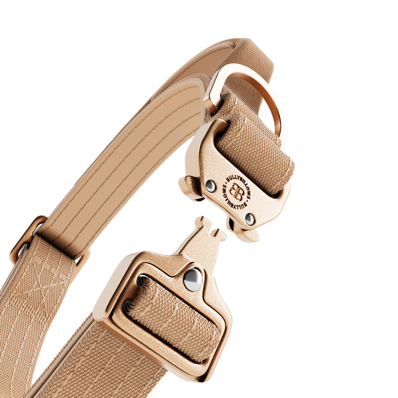 2.5cm Lighter Combat® Collar | Handle & Rated Clip - Tan x Tan