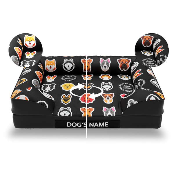Luxury Dog Bed - Black Edition | Add your dogs name