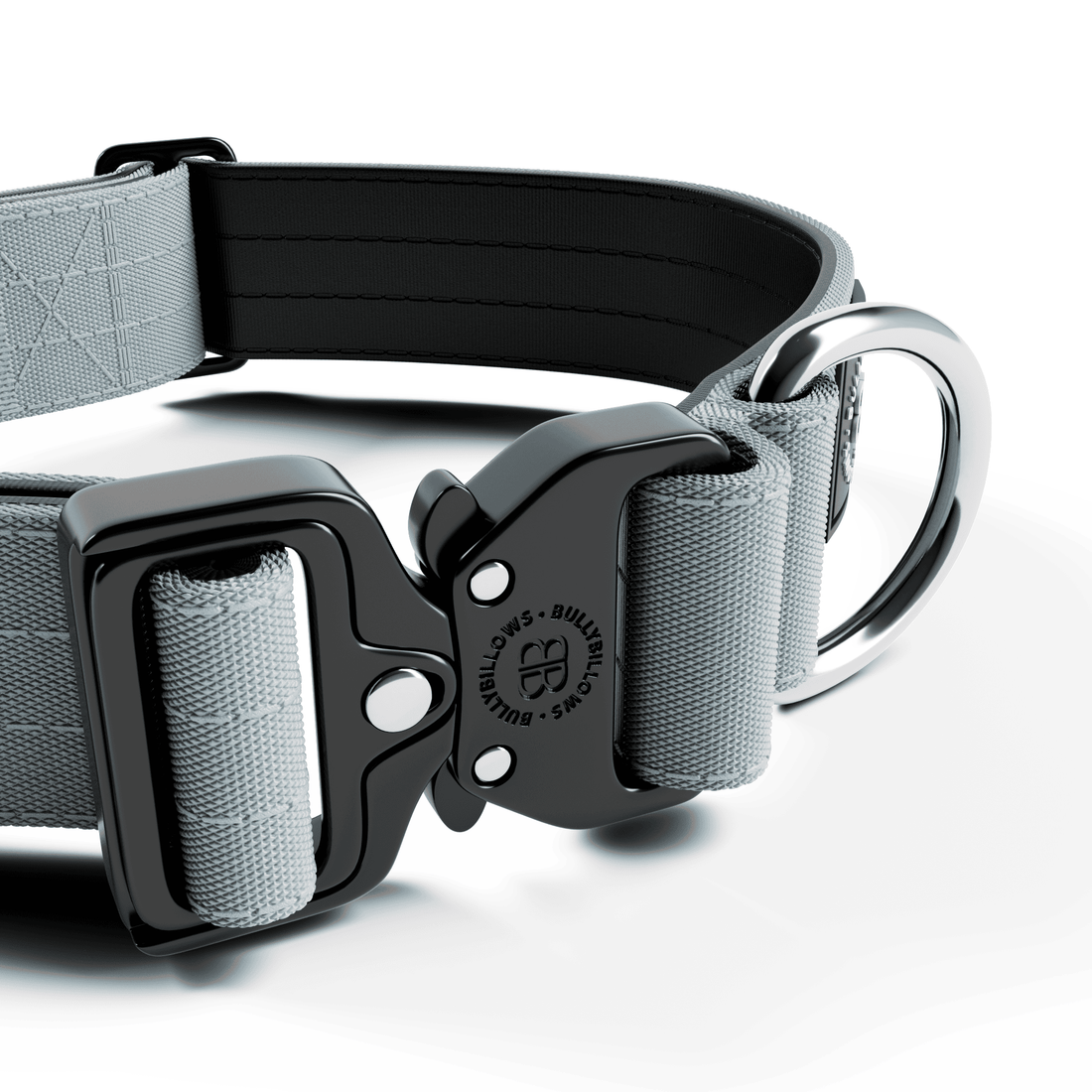 featured image of 4cm Combat® Collar | No Handle & Secured Clip - Metal Grey