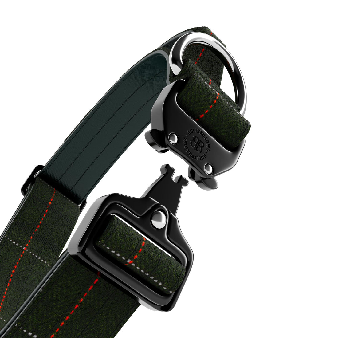 featured image of 4cm Tweed Combat® Collar | With Handle & Secure Clip - Forest Green