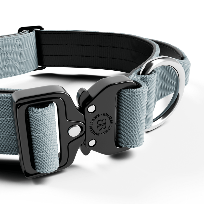 4cm Combat® Collar | With Handle & Rated Clip - Metal Grey