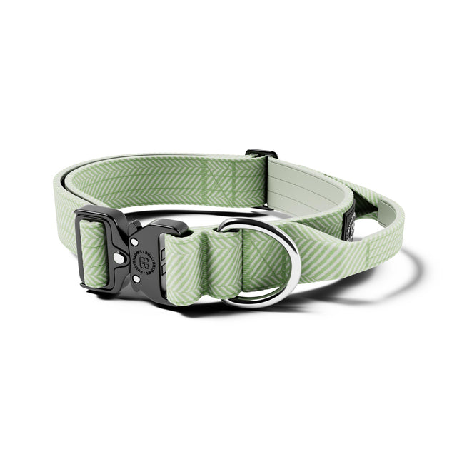 4cm Herringbone Combat® Collar | With Handle & Secure Clip - Mint Green