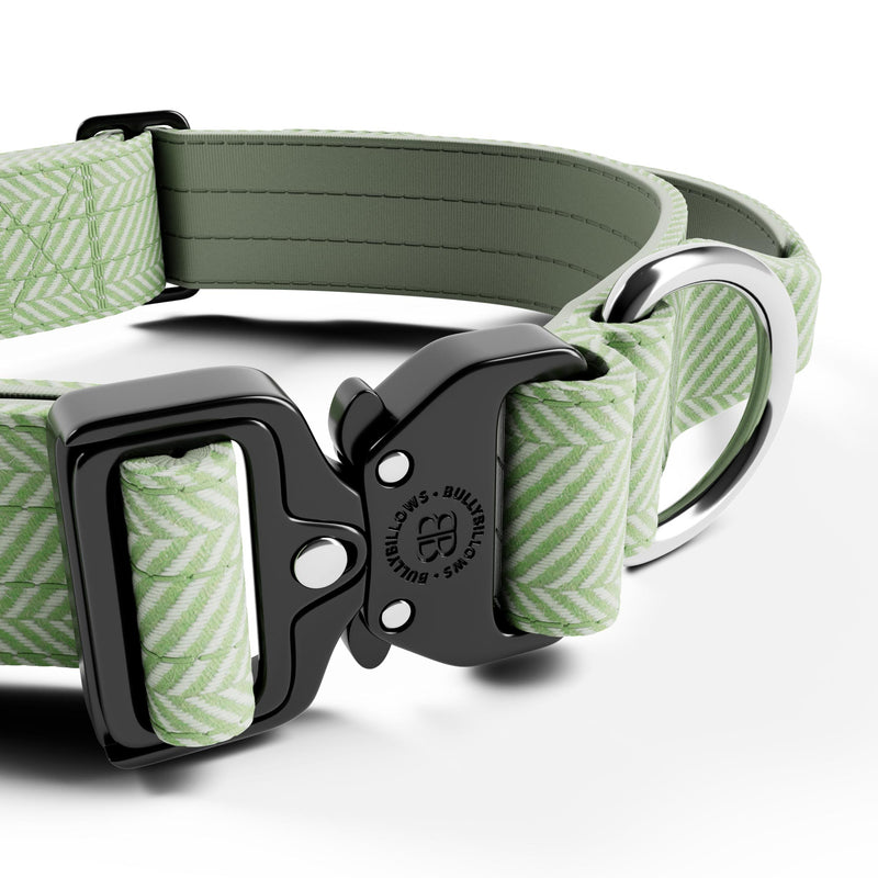 4cm Herringbone Combat® Collar | Handle & Rated Clip - Mint Green
