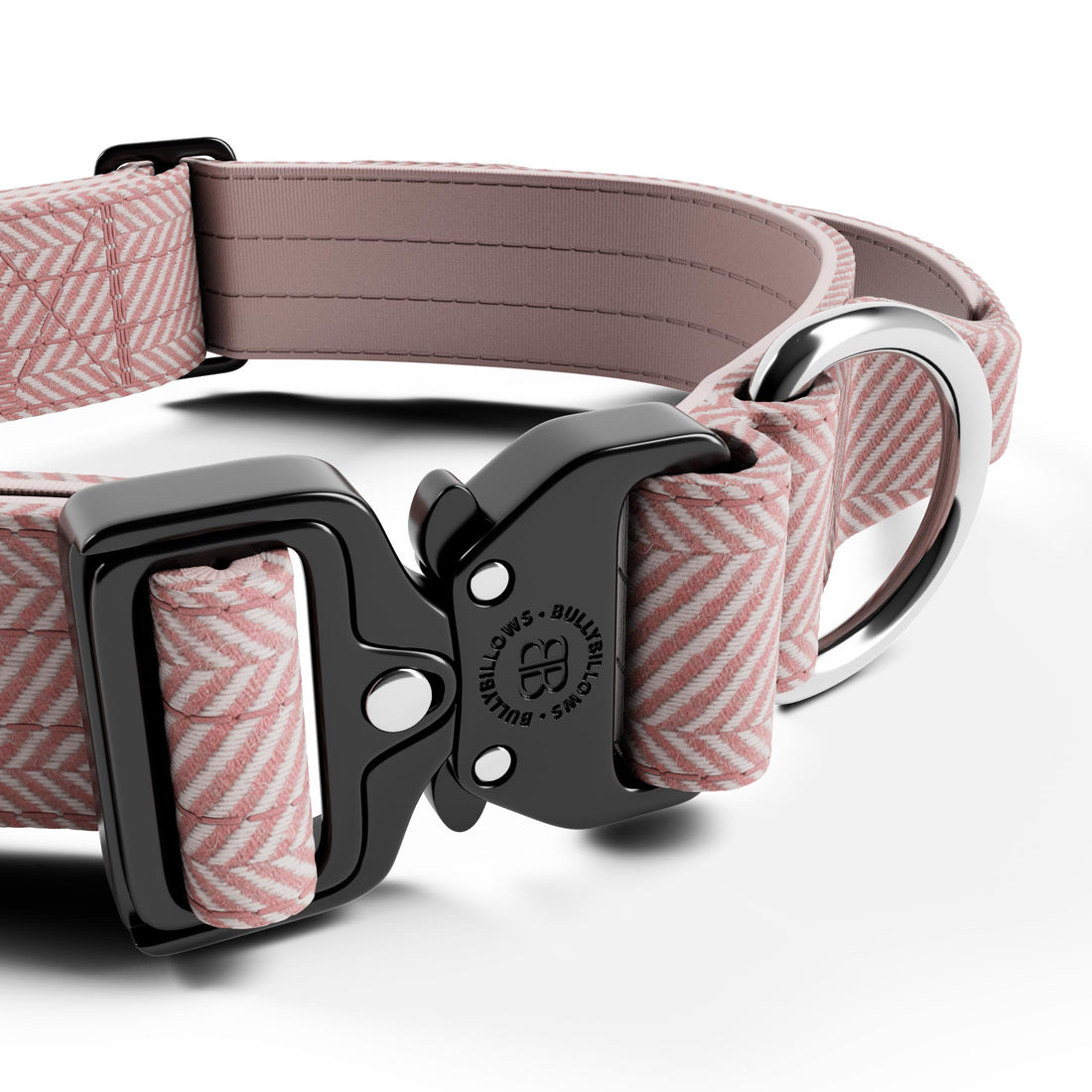 featured image of 4cm Herringbone Combat® Collar | With Handle & Secure Clip - Soft Pink