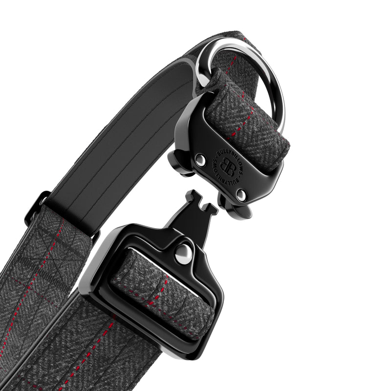 4cm Tweed Combat® Collar | With Handle & Rated Clip - Stone Grey