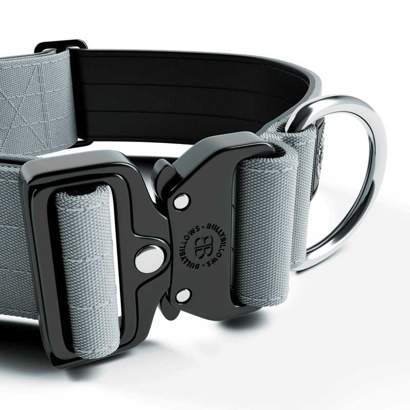 5cm Combat® Collar | NO Handle & Secure Clip - Metal Grey