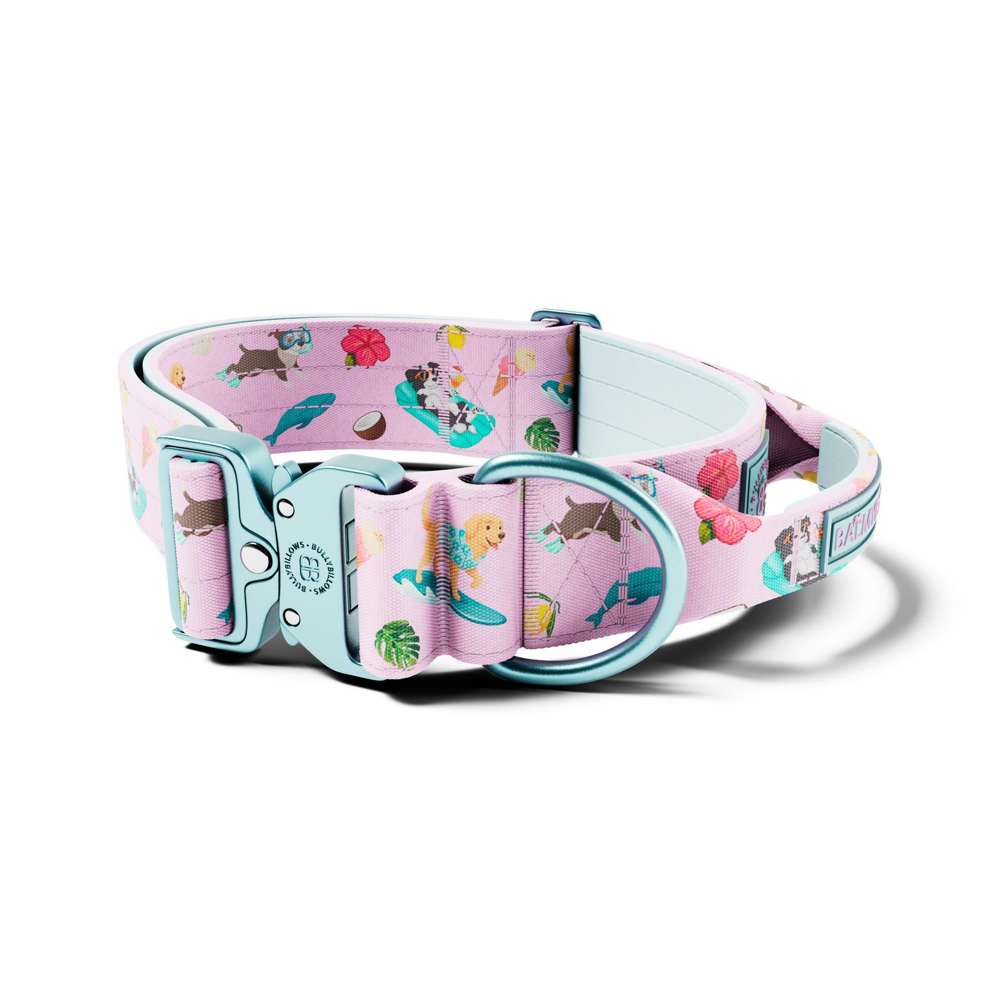 kanakoro出品　★3　　5　チャンドラー　A5　ピンク 5cm Lighter Combat® Collar | With Handle & Secure Clip – BullyBillows
