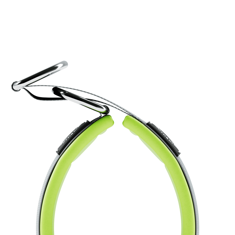 4cm Slip on Collar | Foam Padded - Metal Grey x Neon