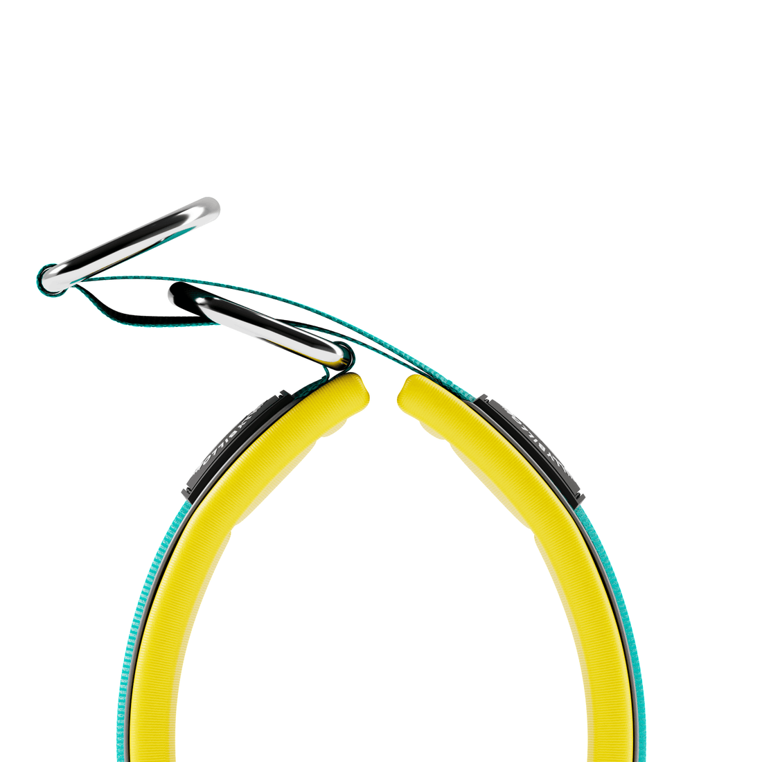 featured image of 4cm Slip on Collar | Foam Padded - Turquoise x Yellow