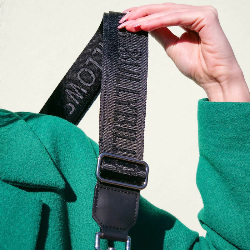 Unisex Luxury Human & Dog Walking Bag | With Adjustable Strap & Poop Bag Holder - Black