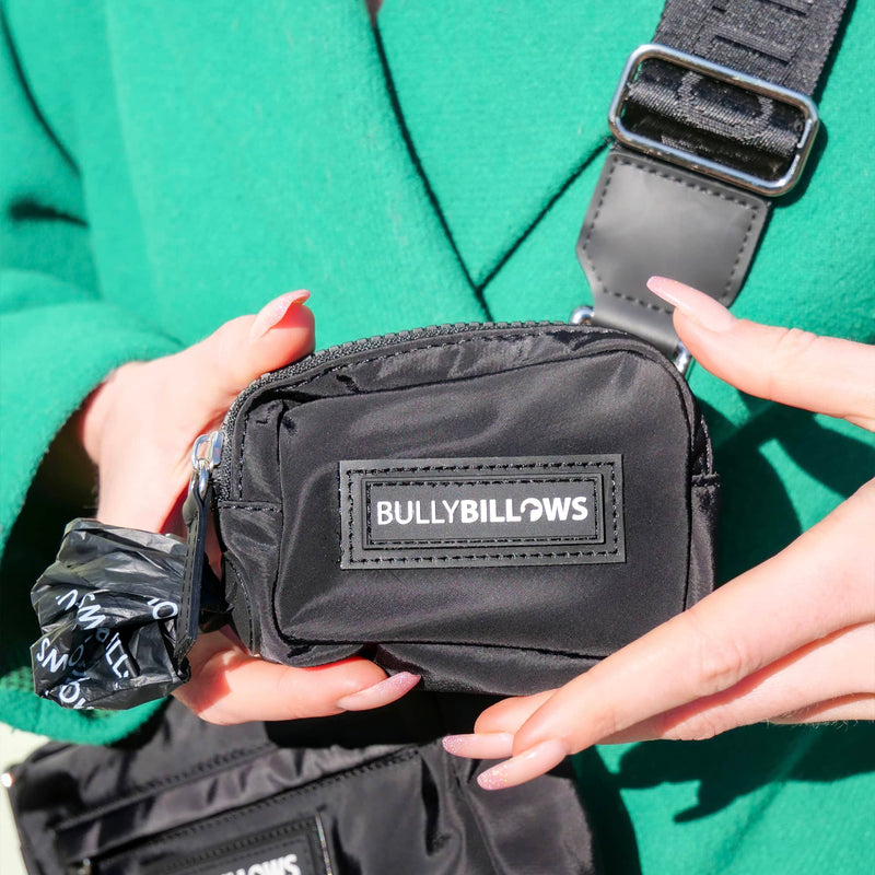 Unisex Human & Dog Walking Bag | With Poop Bag Holder - Black