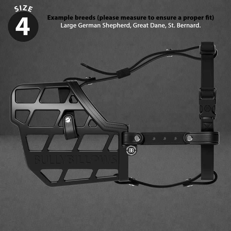 Premium Comfort Muzzle | x2 Additional Head Straps - Black