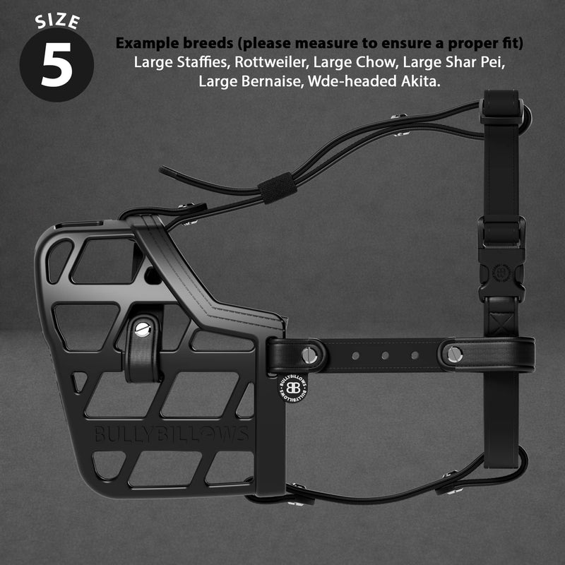 Premium Comfort Muzzle | x2 Additional Head Straps - Black