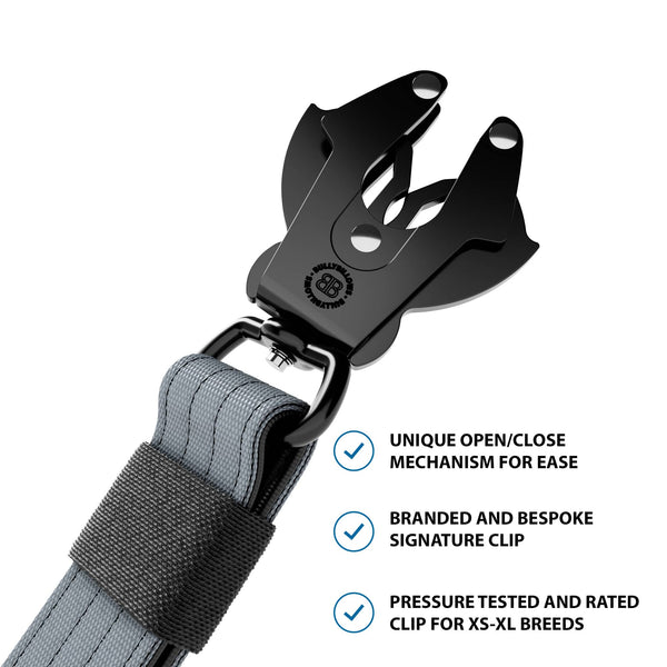 Adjustable Combat® Traffic Lead -  Metal Grey