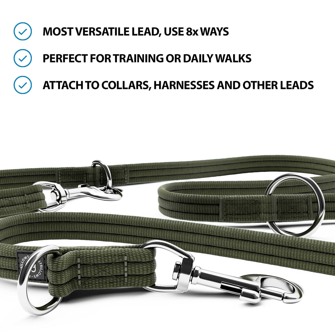 featured image of Training Double Ended Dog Lead | 2m Length -  Khaki