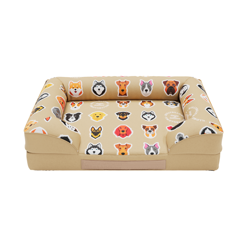 Luxury Dog Bed - Beige Edition | Add your dogs name