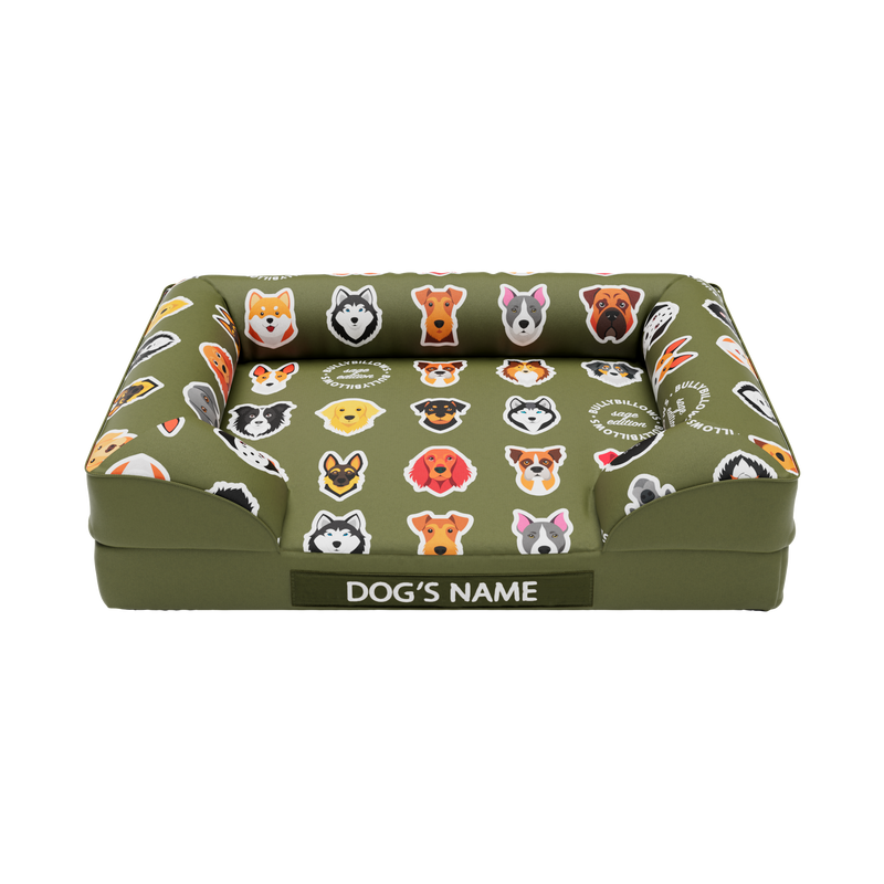 Luxury Dog Bed - Sage Edition | Add your dogs name