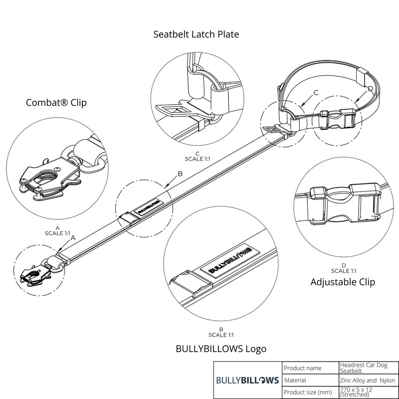 Headrest Car Seatbelt Safety Travel Accessory
