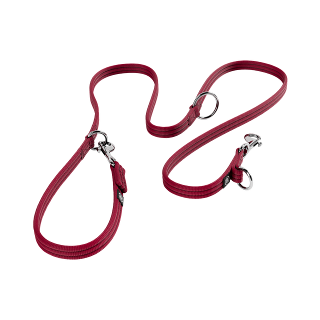 Training Double Ended Dog Lead | 2m Length -  Burgundy