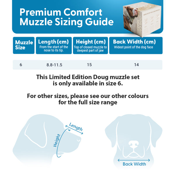 Premium Comfort Muzzle with 2 Straps - Doug Special Edition