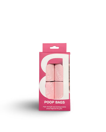 Premium Biodegradable Poop Bags With Handle - Pink