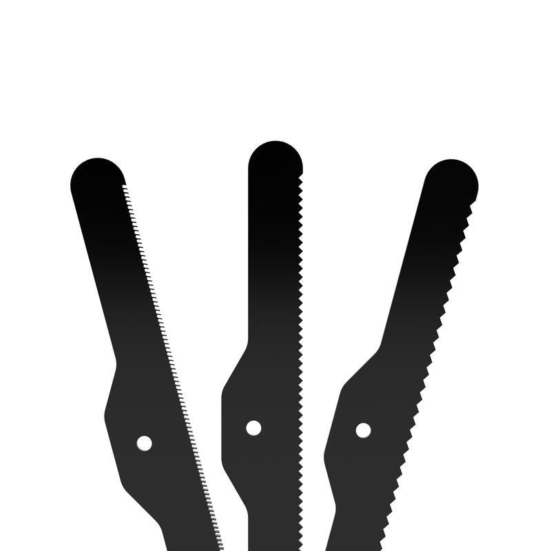 3-Piece Spare Deshedding Blade Set - Black