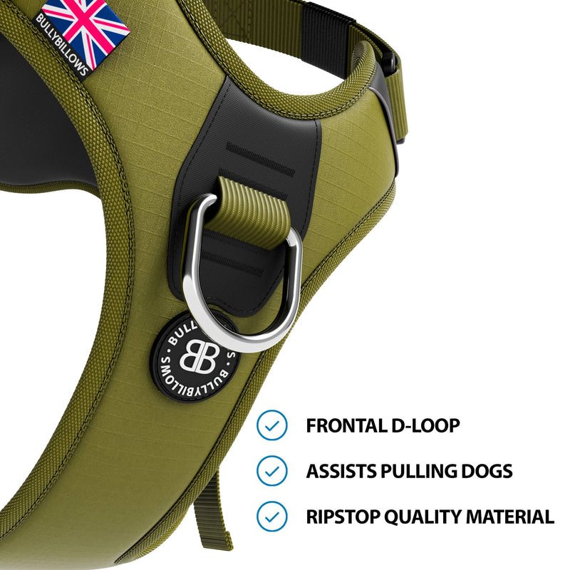 Anti Pull Hurricane Harness - With Handle - Olive Green