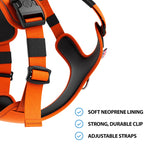 Hurricane Harness - Non Restrictive, With Handle, Adjustable & Reflective - All Breeds - Orange