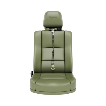 Headrest Car Seatbelt Safety Travel Accessory - Khaki