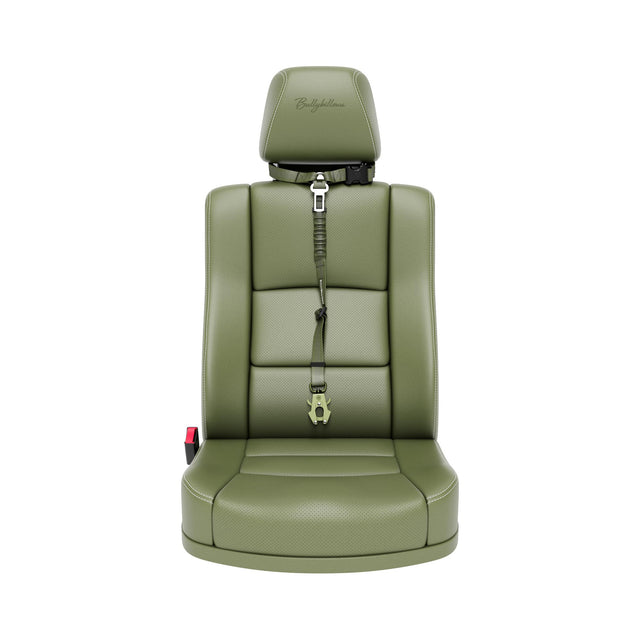 Headrest Car Seatbelt Safety Travel Accessory - Khaki
