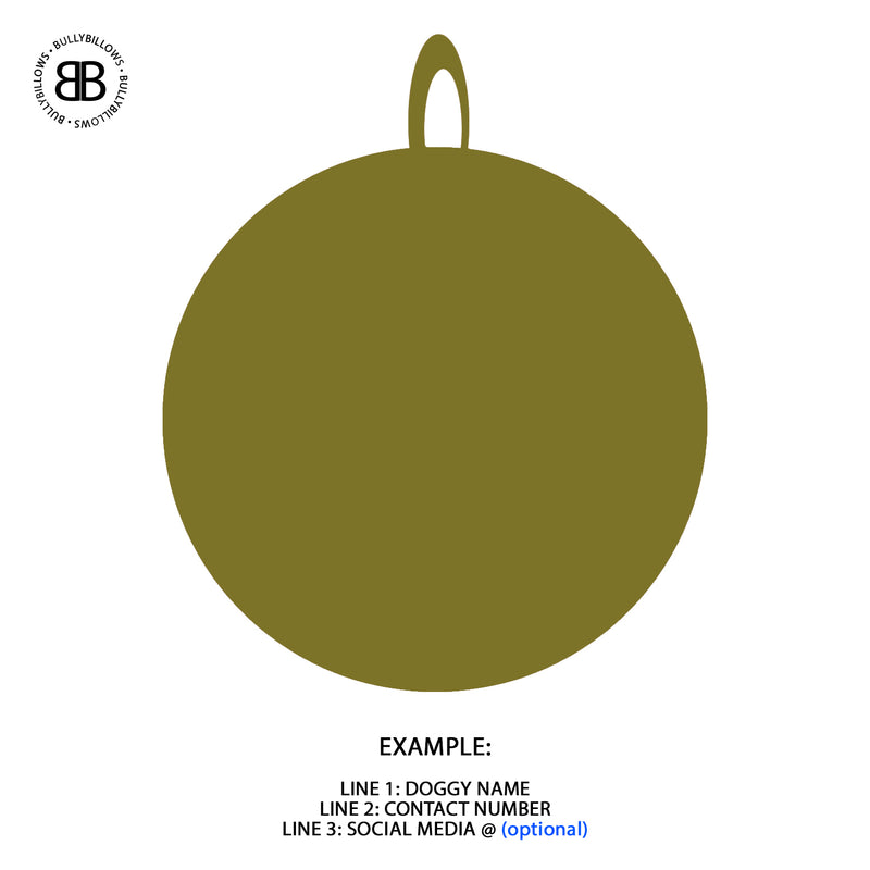 Dog ID Tag - Khaki (With Gift Box)