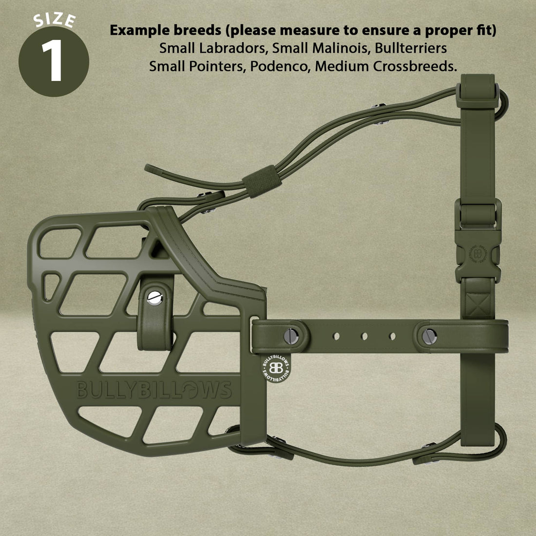 featured image of Premium Comfort Muzzle | x2 Additional Head Straps - Khaki