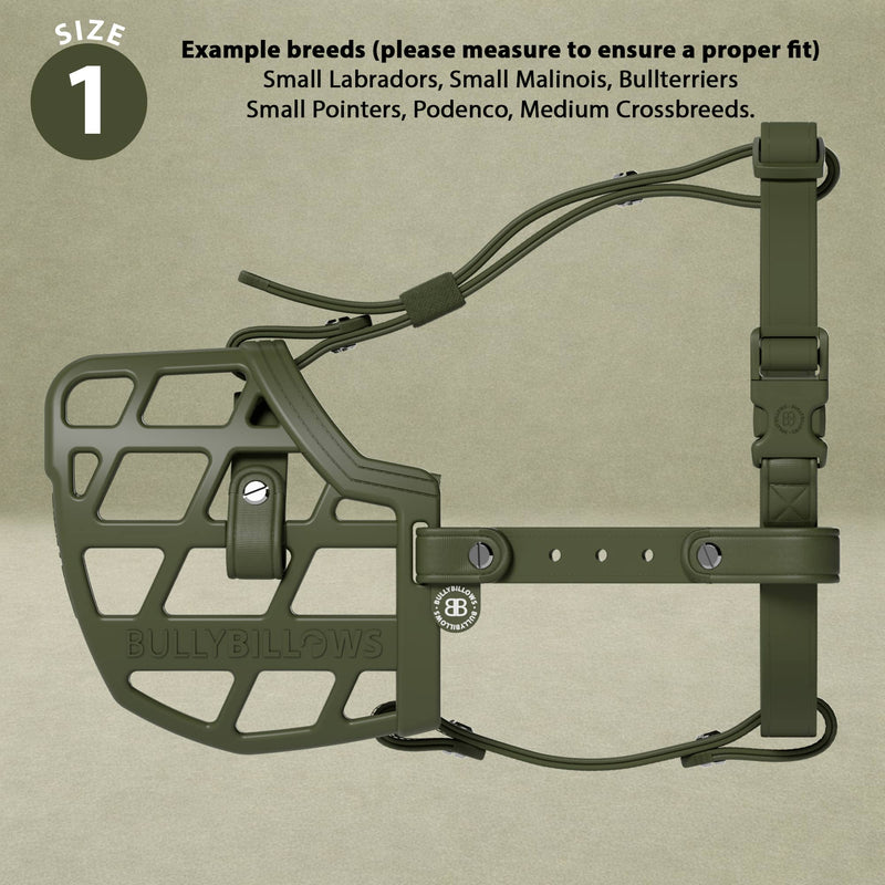 Premium Comfort Muzzle | x2 Additional Head Straps - Khaki